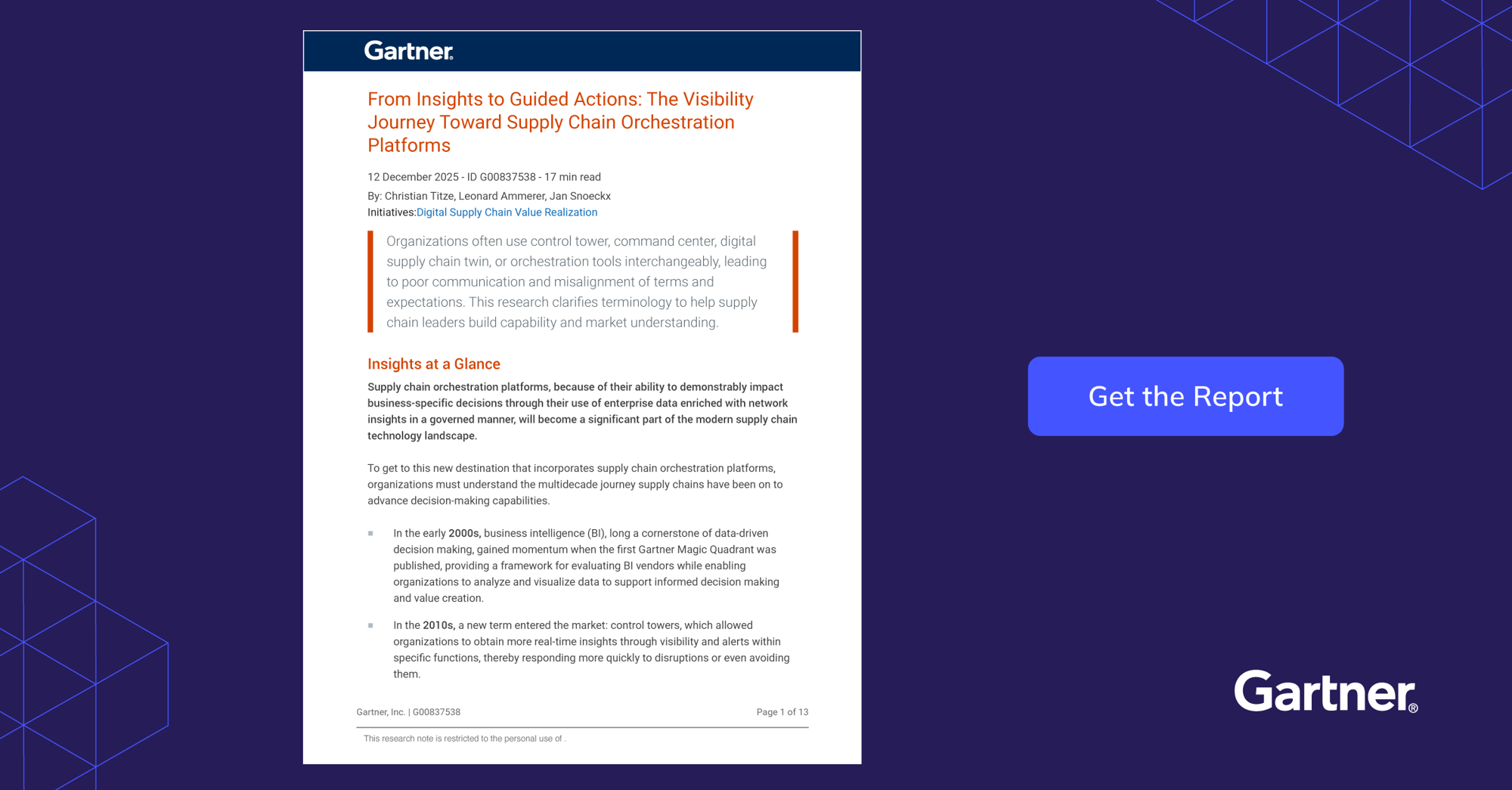 Gartner® Report: The Visibility Journey Toward Supply Chain ...